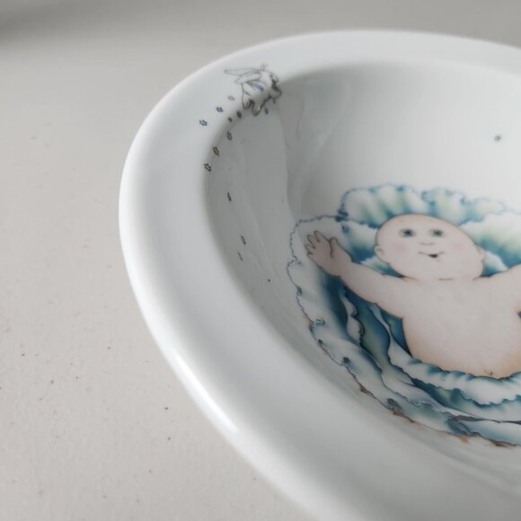 Vintage 1984 Cabbage Patch Kids Bowl – Made in England – Ceramic Baby Dish - Picture 3 of 6